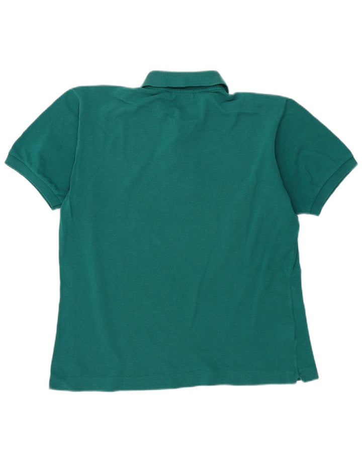 Camisa polo masculina Lacoste tamanho 4 algodão verde médio