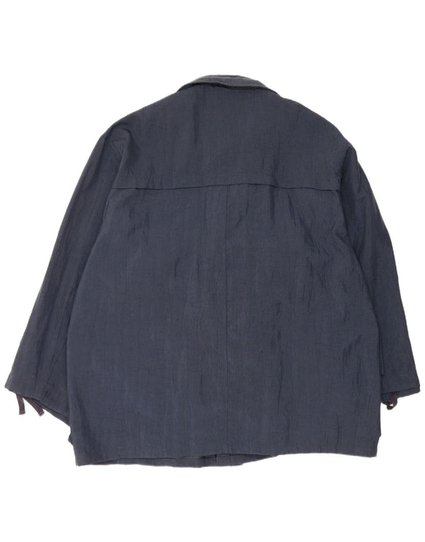 Jaqueta utilitária masculina vintage UK 42 XL azul marinho