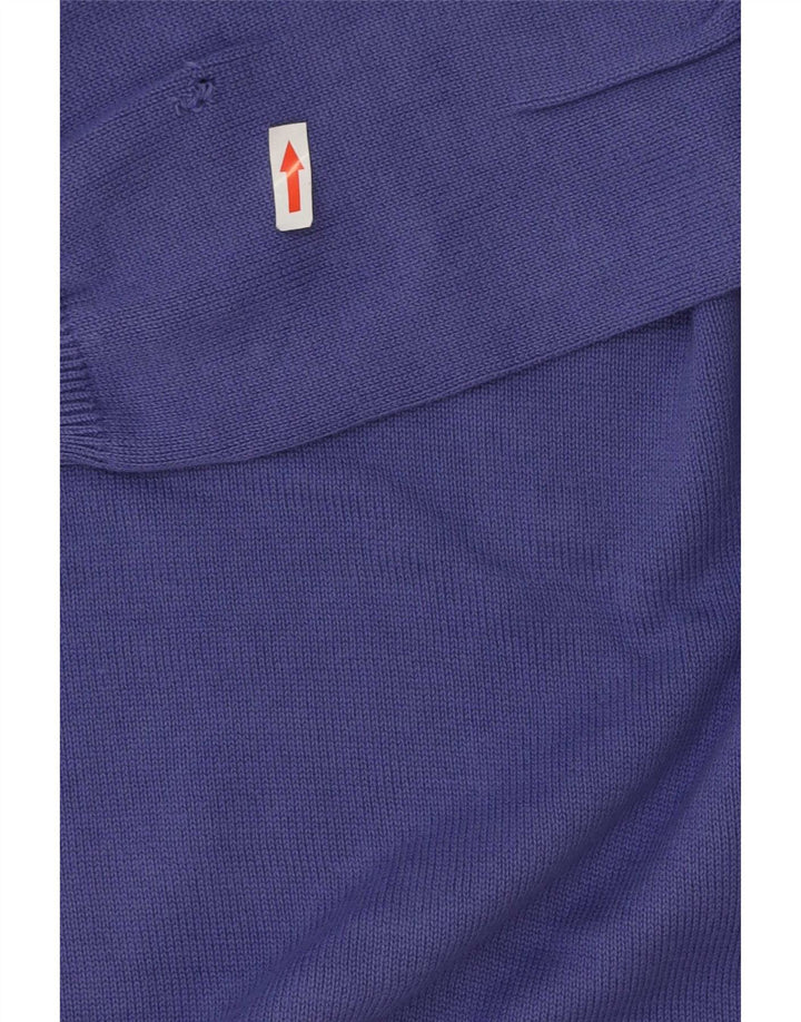 Suéter masculino Marks & Spencer com ajuste regular e gola redonda, grande roxo