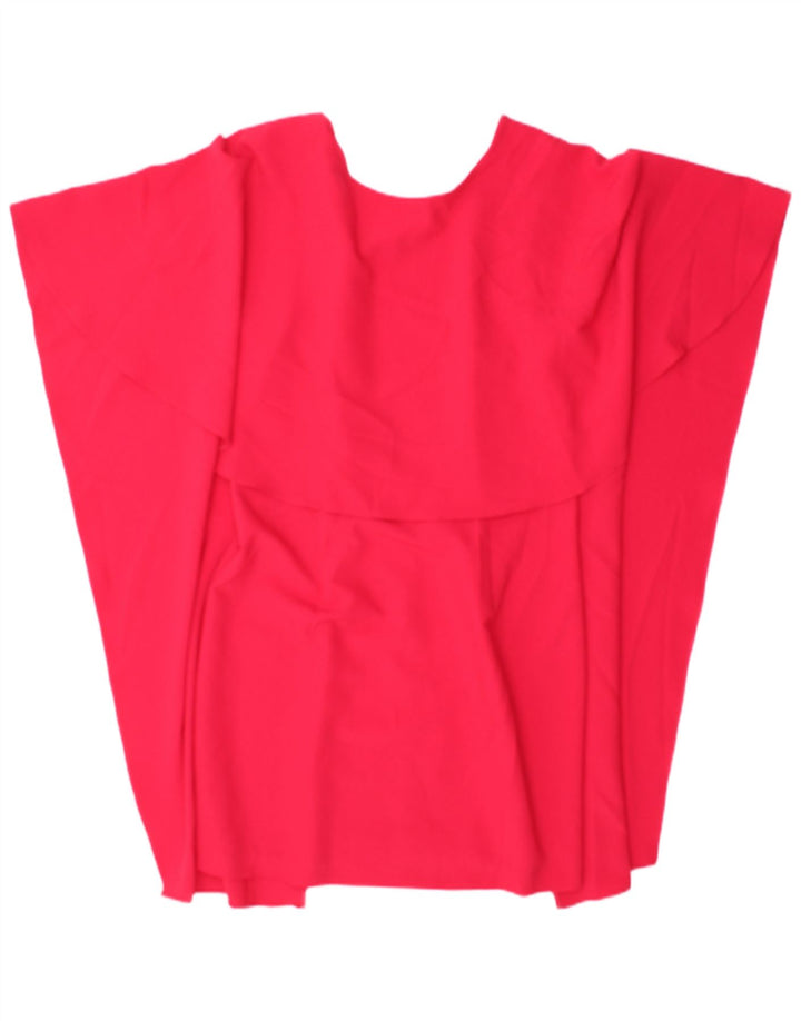 Túnica feminina Zara Batwing UK 12 poliéster rosa médio