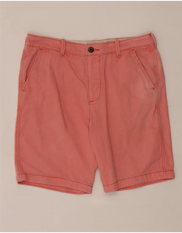 Hollister Mens Classic Fit Chino Shorts W33 Médio Algodão Rosa