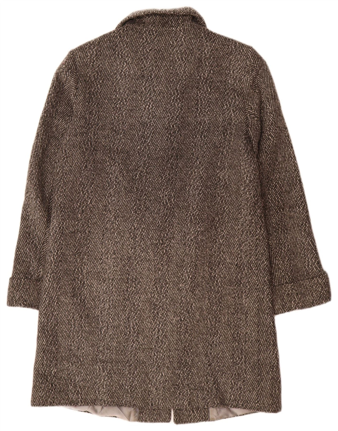 Sobretudo feminino Marks & Spencer Autograph Reino Unido 12 espinha de peixe cinza médio