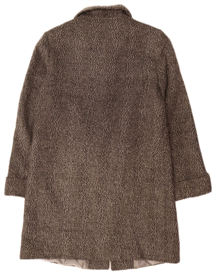 Sobretudo feminino Marks & Spencer Autograph Reino Unido 12 espinha de peixe cinza médio