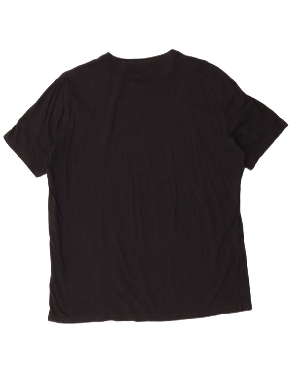 MUSTANG Mens Graphic T-Shirt Top XL Black Cotton