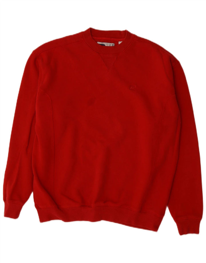 FILA Moletom Masculino Jumper Médio Algodão Vermelho
