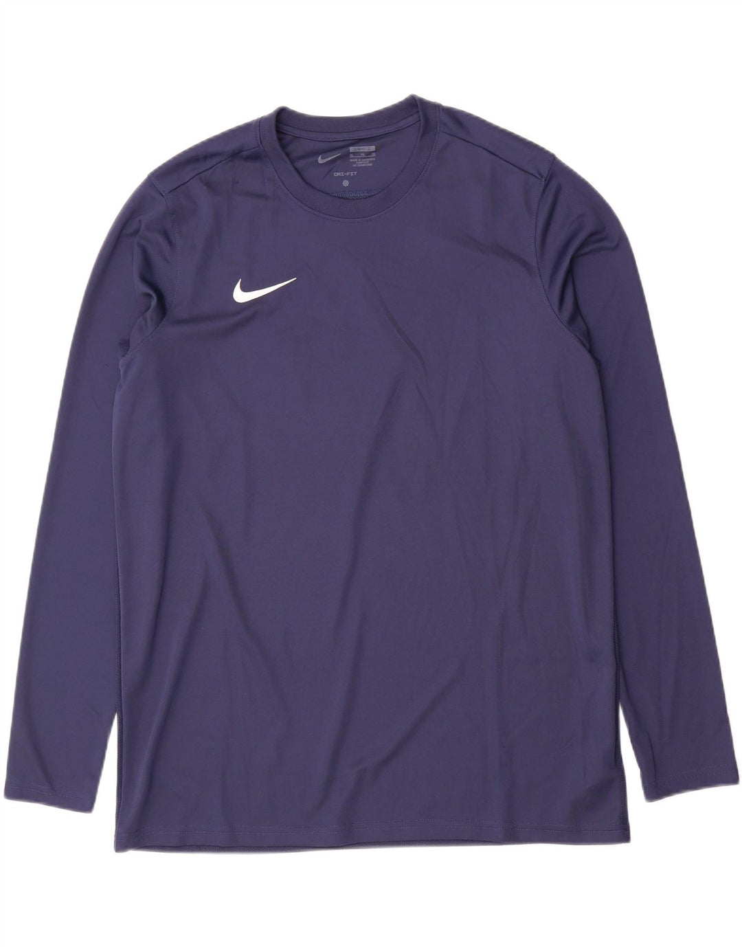 Top Nike Masculino Dri Fit Slim Fit Manga Longa XL Azul Marinho Poliéster