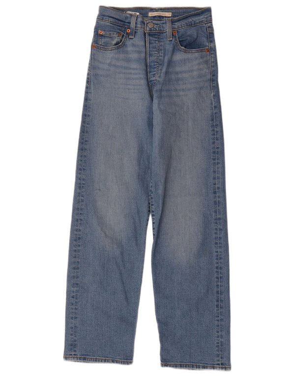 Jeans feminino Levi's Ribcage Straight W25 L29 Azul Algodão