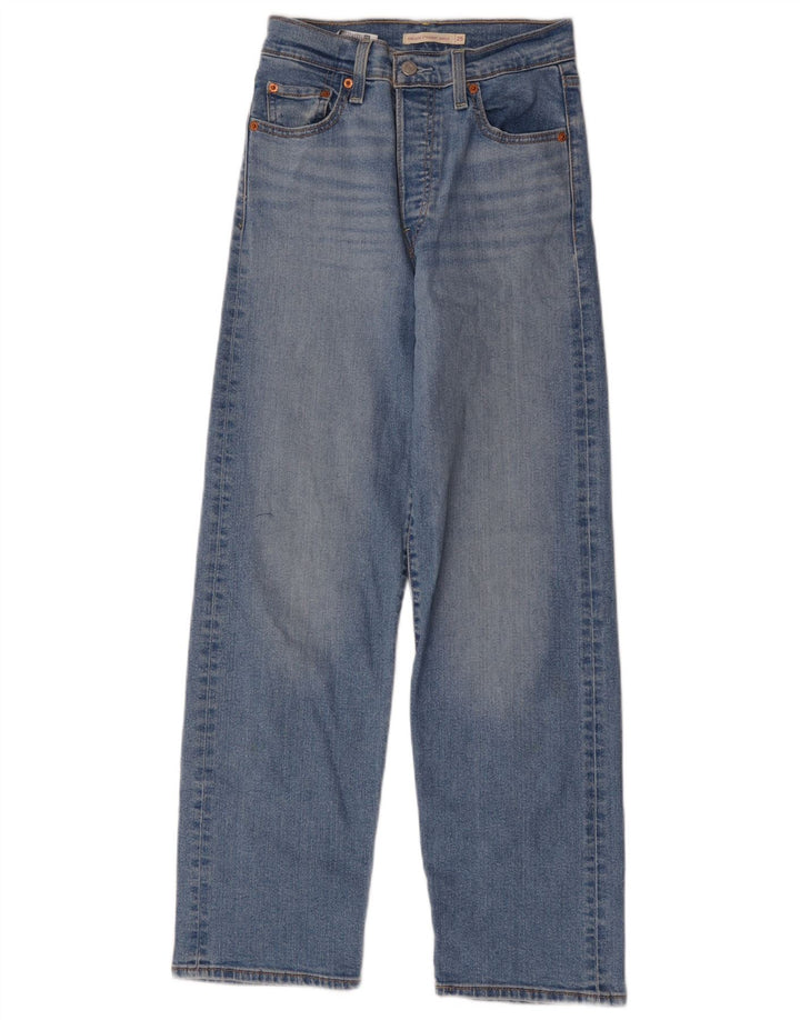 Jeans feminino Levi's Ribcage Straight W25 L29 Azul Algodão