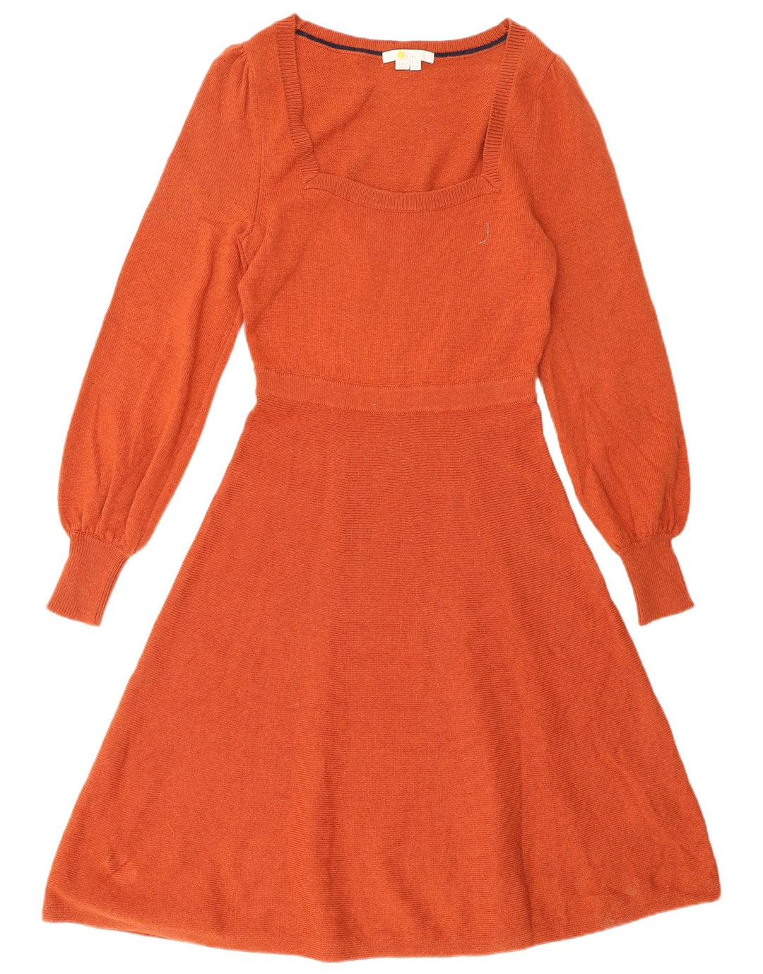Vestido jumper feminino BODEN Reino Unido 10 pequeno laranja poliamida