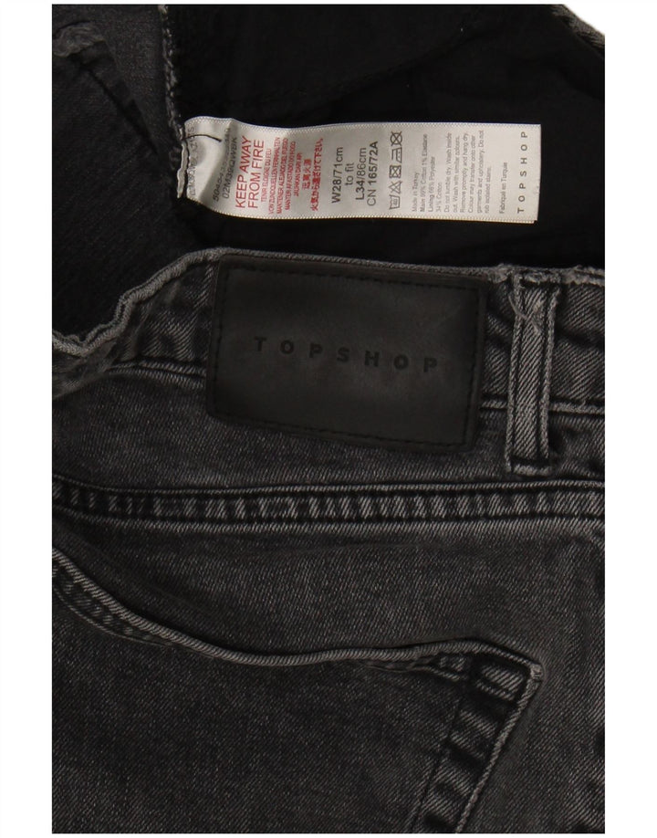 Jeans slim feminino TOPSHOP W28 L29 algodão cinza