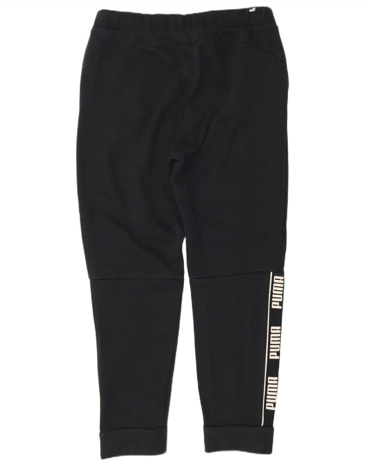 Calça de treino masculina Puma Graphic Joggers médio preto algodão