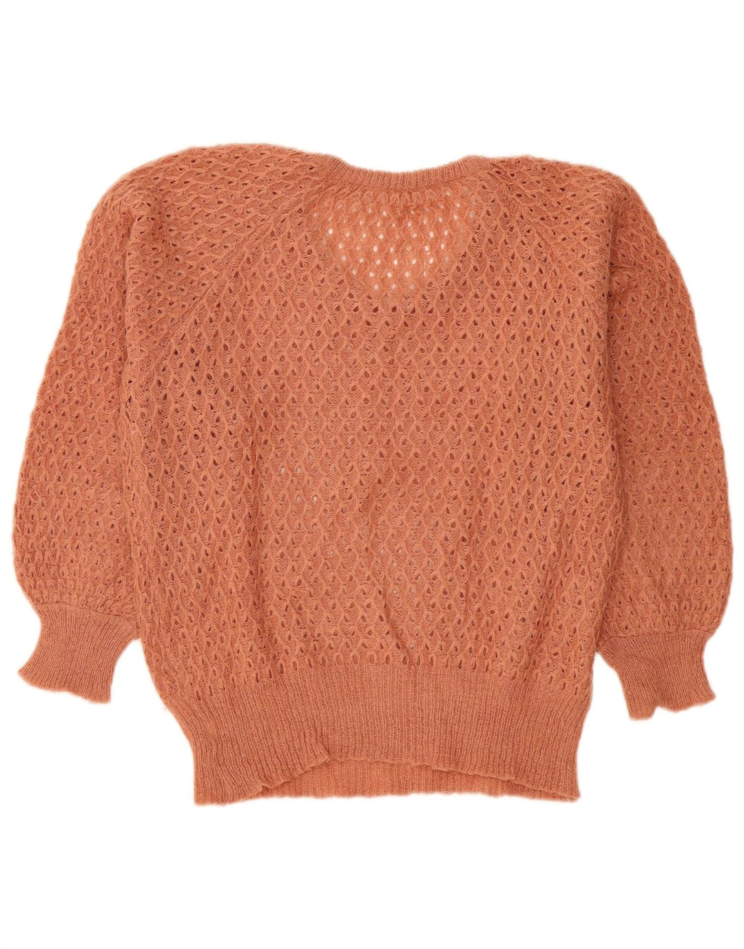 Suéter feminino vintage com decote em V IT 42 marrom médio