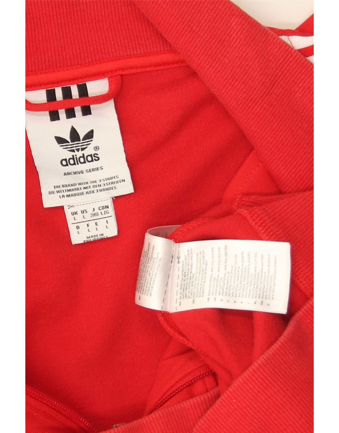 Adidas Mens Treino Top Jaqueta Grande Poliéster Vermelho