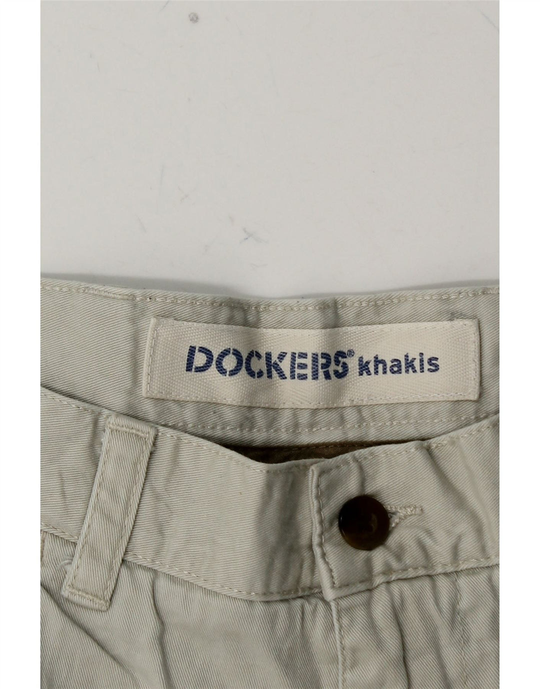 DOCKERS Masculino Khakis Chino Shorts W34 Grande Algodão Azul