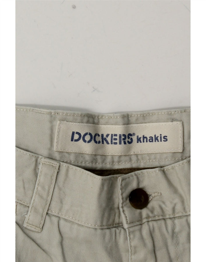 DOCKERS Masculino Khakis Chino Shorts W34 Grande Algodão Azul