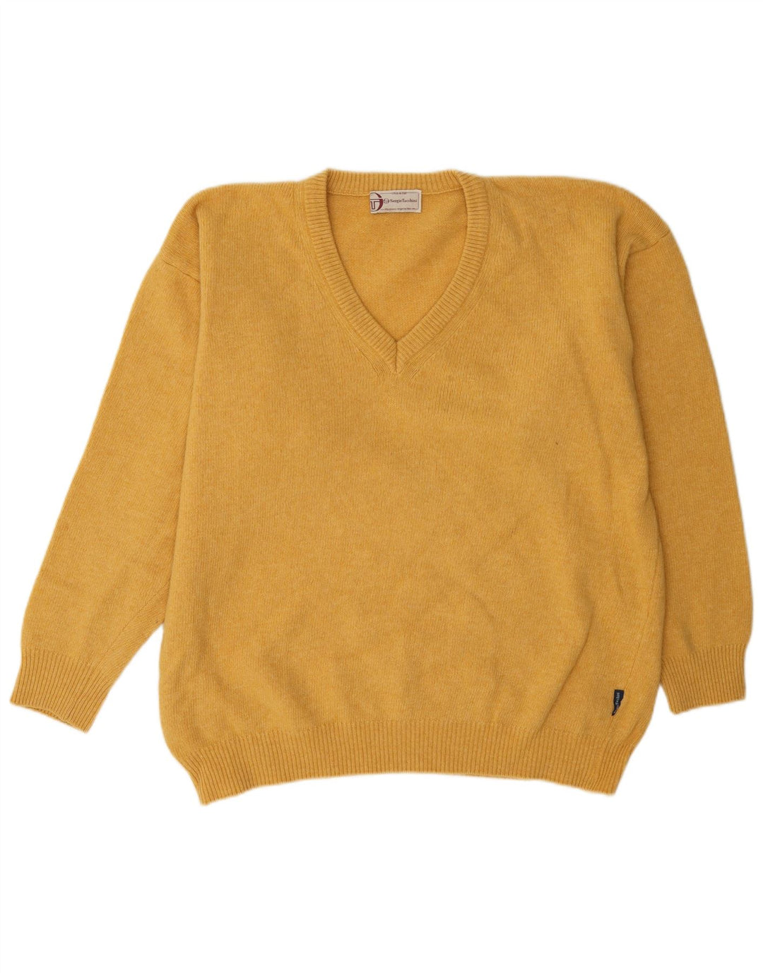 Suéter masculino Sergio Tacchini com decote em V XL amarelo