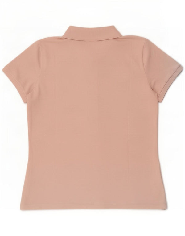 Camisa polo feminina Lacoste tamanho 44 algodão rosa grande