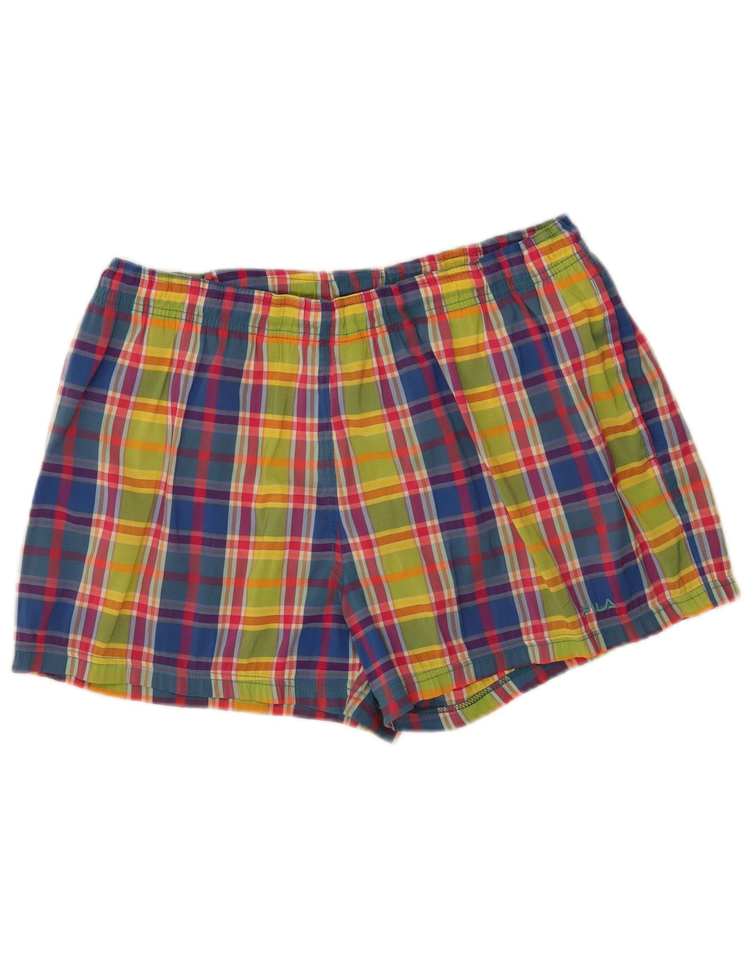 Shorts de banho masculino Fila IT 52 grande xadrez multicolorido