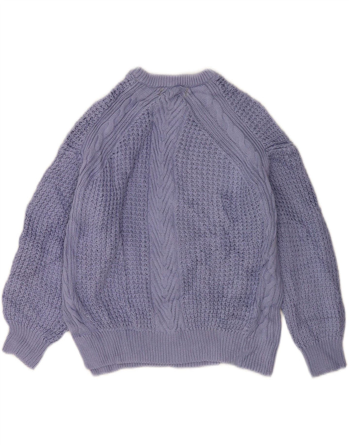Suéter feminino Marks & Spencer grande com gola canoa Reino Unido 8 pequeno roxo