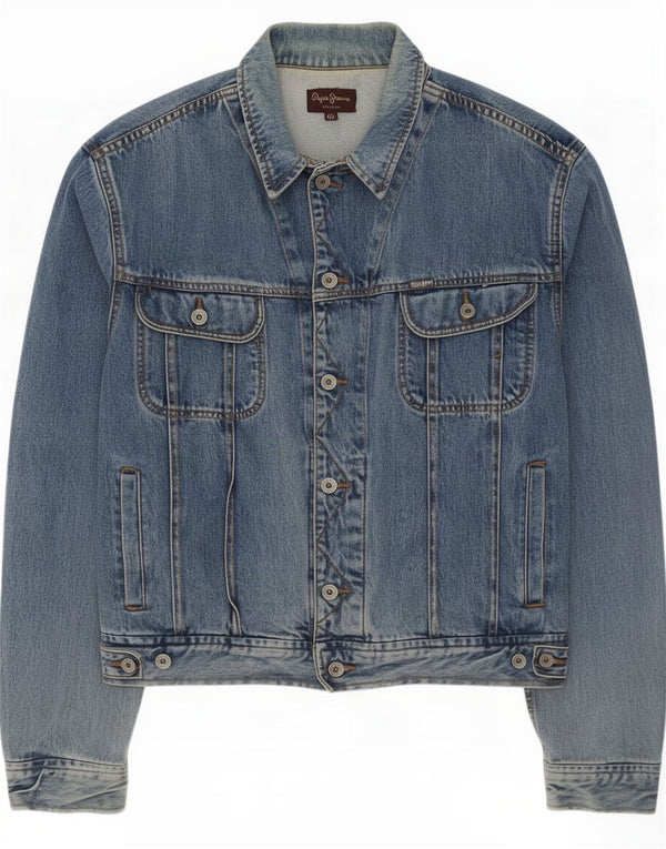 Jaqueta jeans masculina PEPE Jeans UK 44 2XL algodão azul