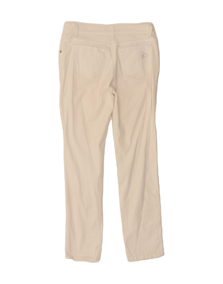 ROCCOBAROCCO Womens Slim Casual Trousers W32 L28 Off White Cotton Vintage Roccobarocco and Second-Hand Roccobarocco from Messina Hembry 