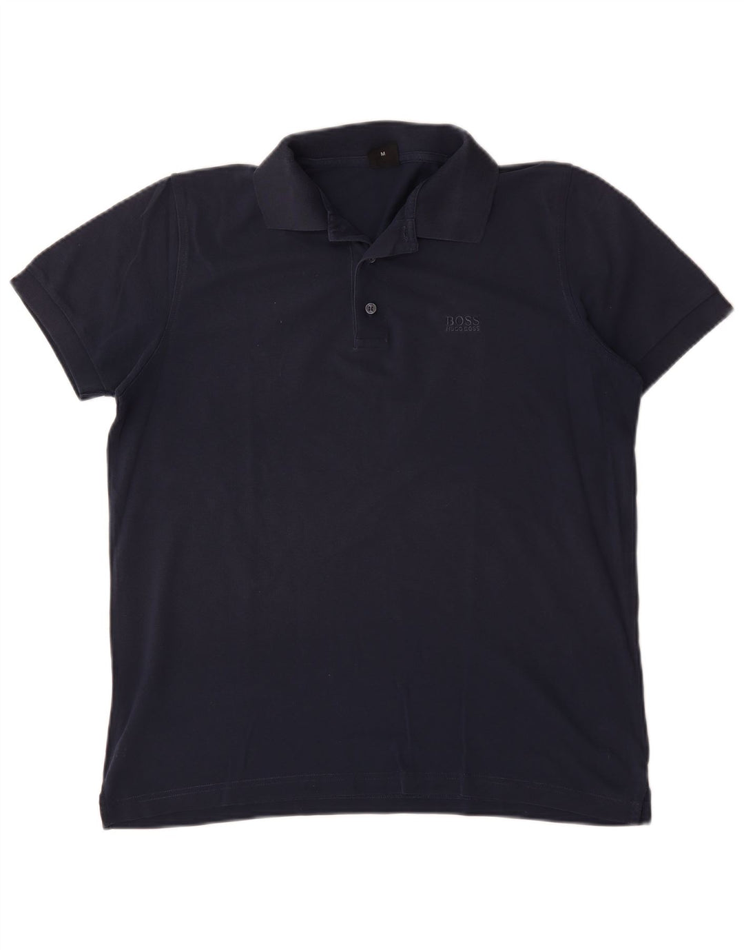 Camisa polo masculina Hugo Boss de algodão azul marinho médio