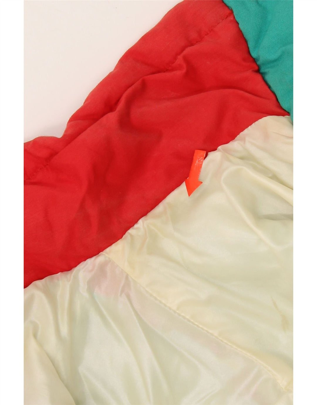 Jaqueta acolchoada com capuz feminino vintage IT 42 Medium Multicolor Colorblock