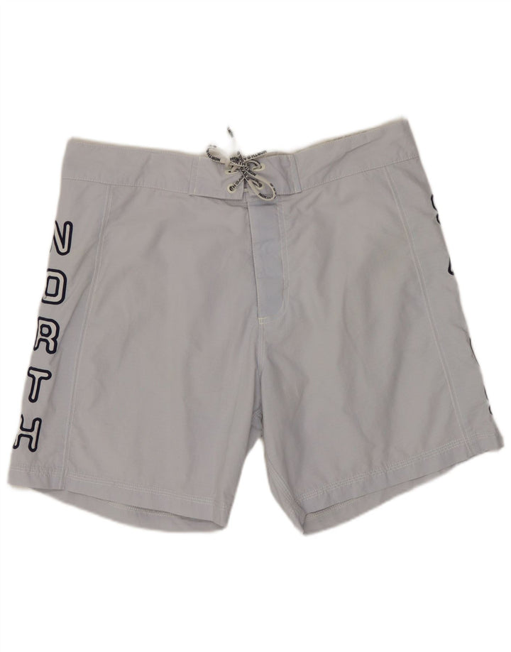 Shorts de natação masculino North Sails Graphic cinza médio nylon