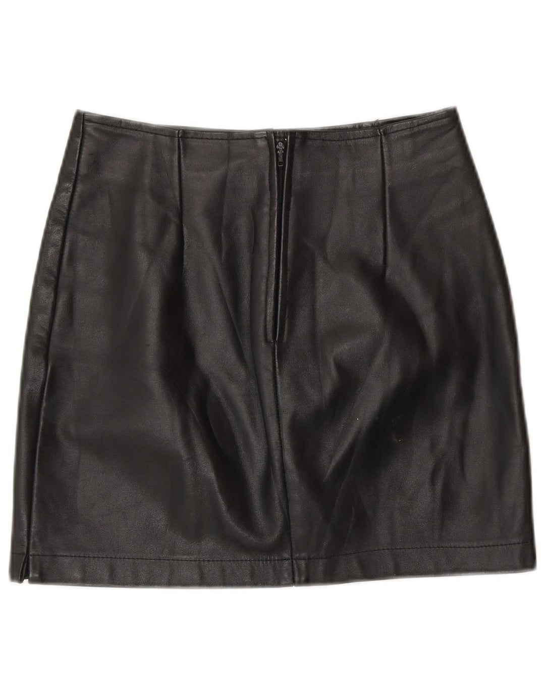 COLOMBUS Saia feminina de couro W26 pequena couro preto