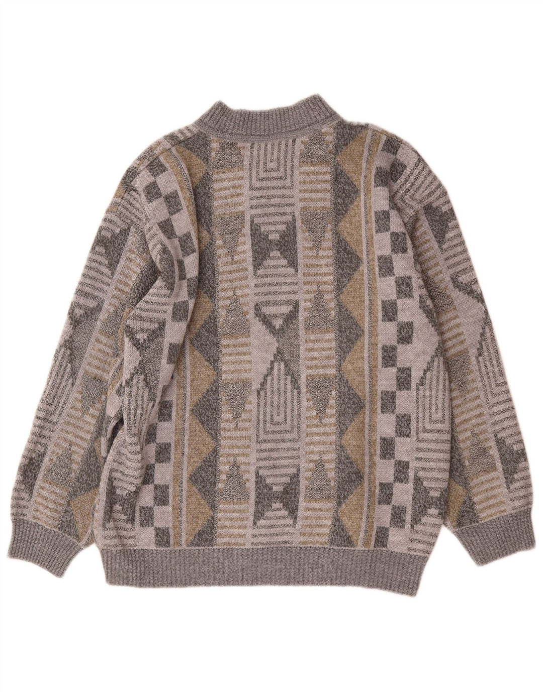 Steiner Mens Cardigan Sweater XL Multicolorido Geométrico
