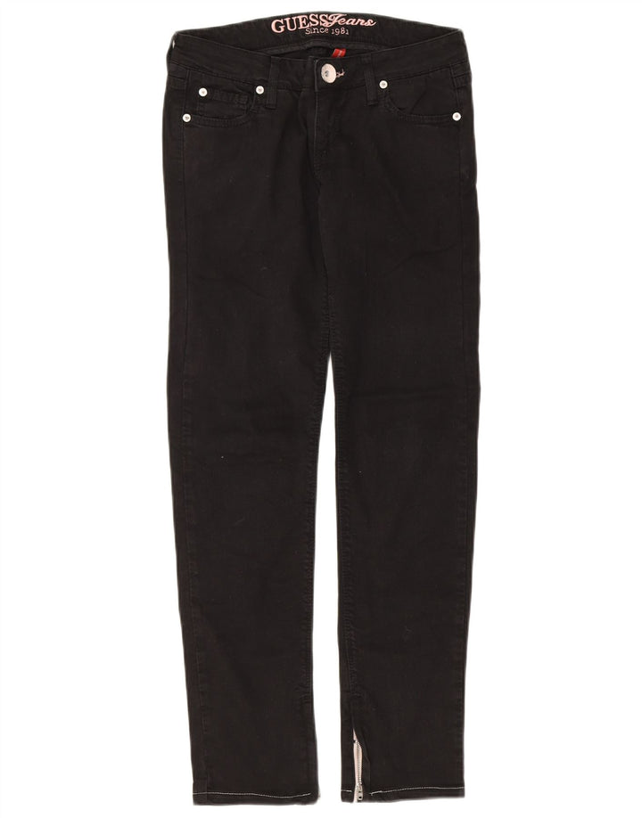 Jeans slim feminino GUESS W26 L28 algodão preto