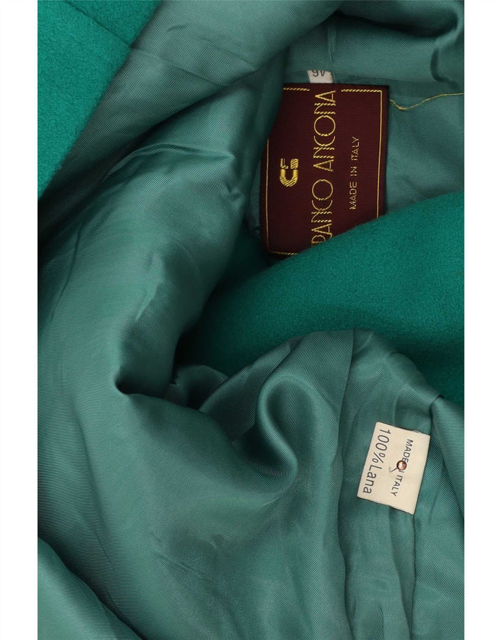 Casaco feminino oversized duplo breasted Franco Ancona IT 46 grande lã verde