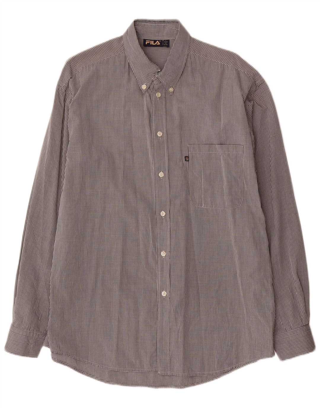 Fila Camisa Masculina Grande Xadrez Cinza