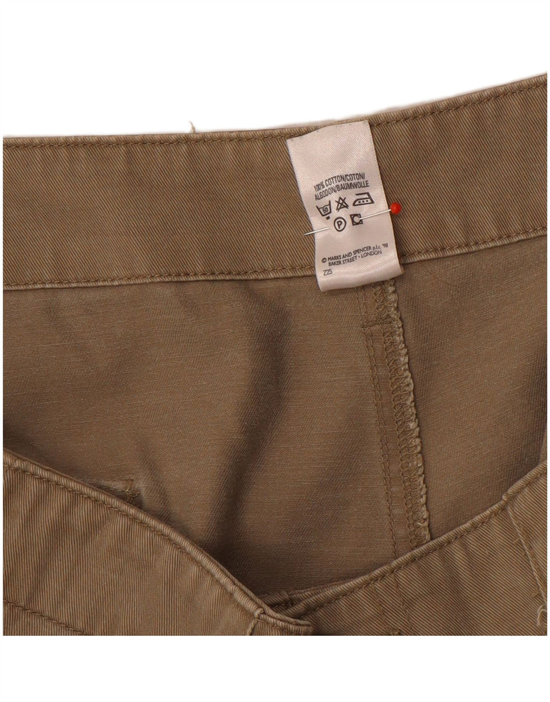 Shorts cargo masculino Marks & Spencer XL W40 algodão bege