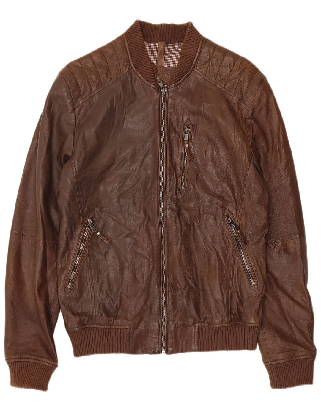 Jaqueta de couro masculina Conbipel IT 48 couro marrom médio