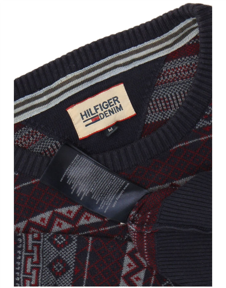 Suéter masculino TOMMY HILFIGER com gola redonda, médio azul marinho Fair Isle