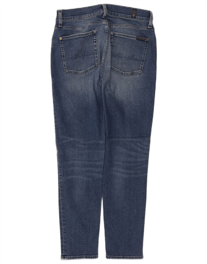 7 For All Mankind Jeans feminino slim W32 L27 algodão azul