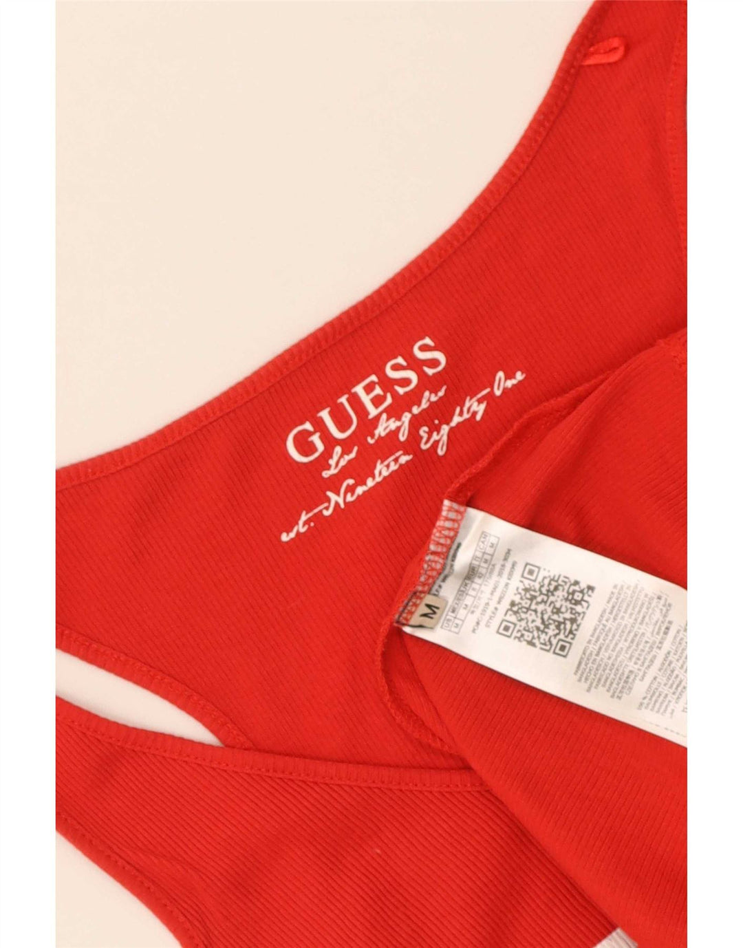 Colete feminino Guess com estampa gráfica UK 12 algodão vermelho médio