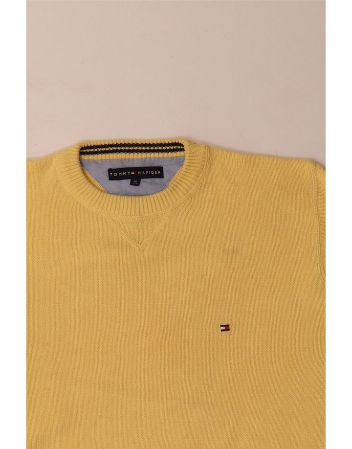 Suéter masculino TOMMY HILFIGER com gola redonda, algodão amarelo médio