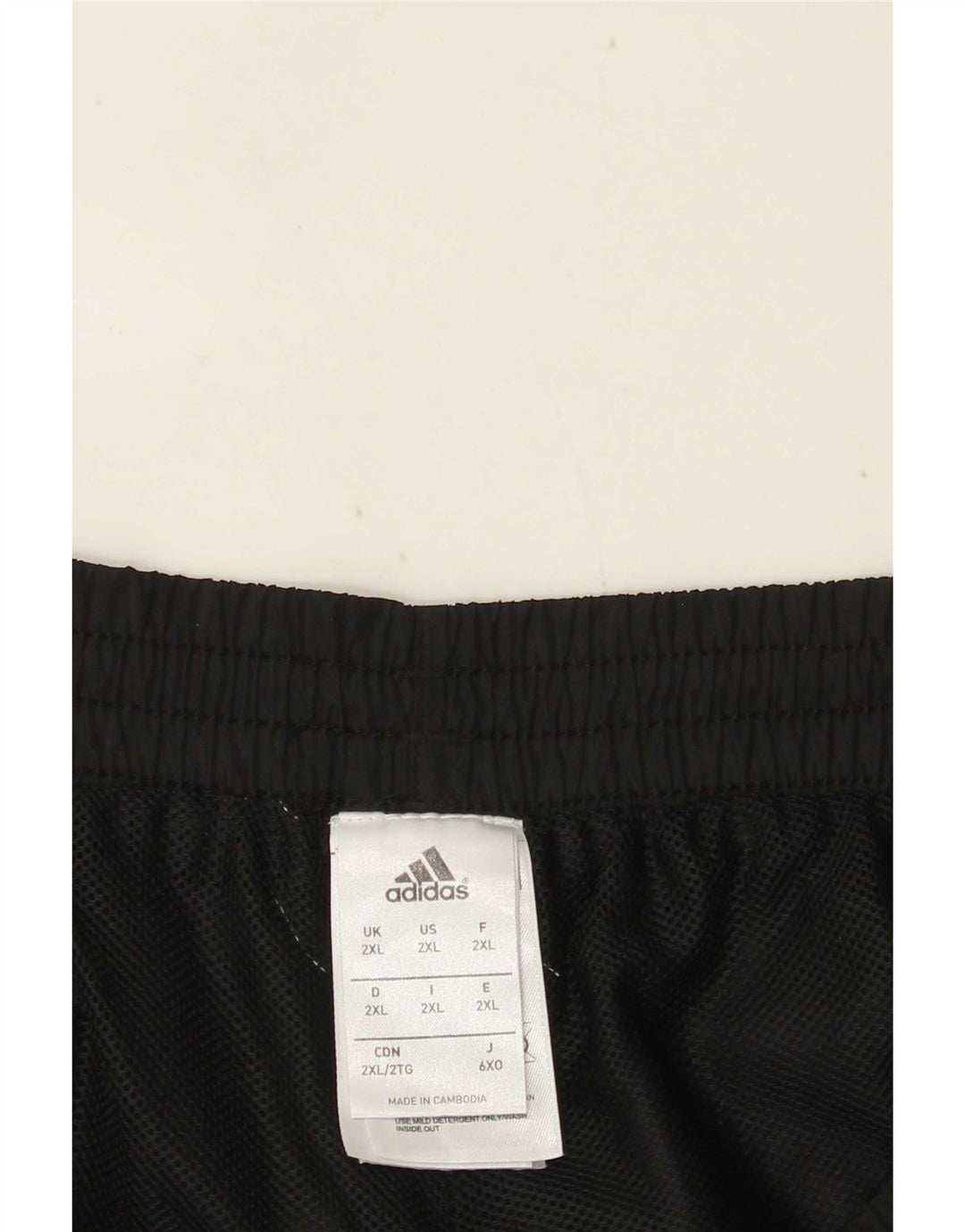 Shorts esportivos masculinos Adidas 2XL preto colorblock poliéster