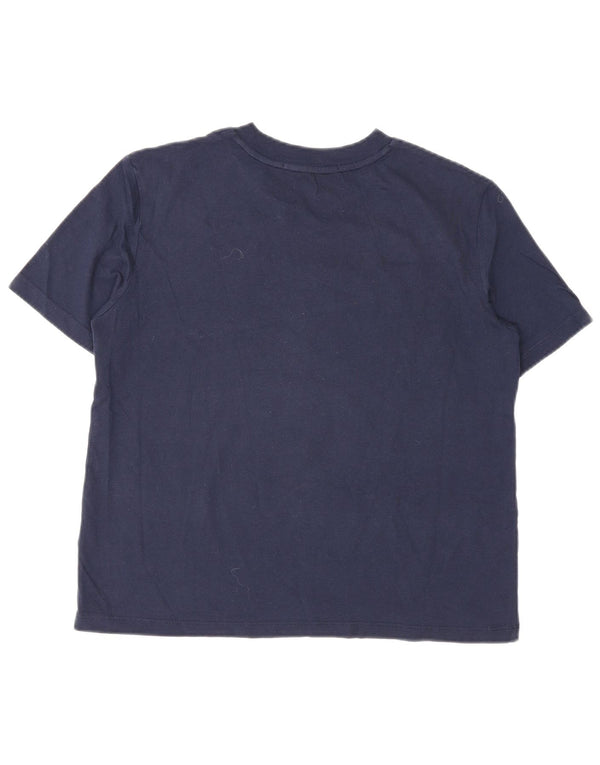 Calvin Klein Jeans Camiseta feminina gráfica Top UK 12 Médio Azul Marinho