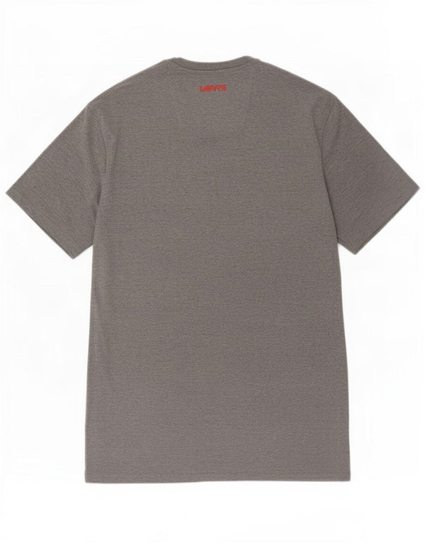 Camiseta gráfica masculina Levi's Top 2XL algodão cinza