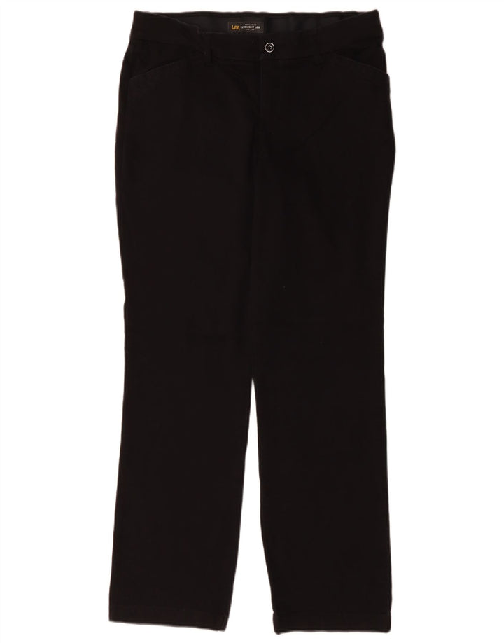 LEE Calça feminina casual de cintura média e ajuste regular EUA 8 médio W32 L30 preta
