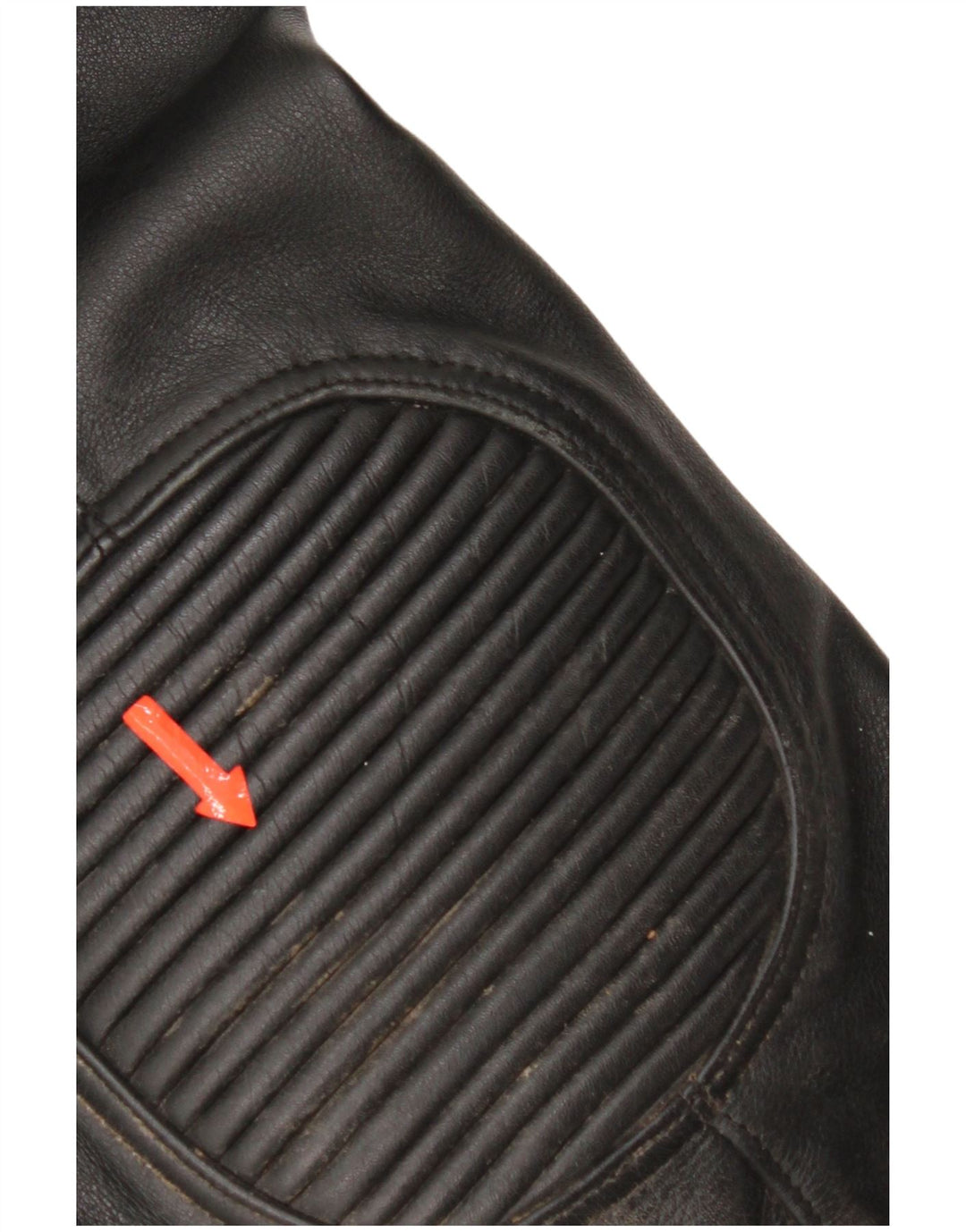 Jaqueta de couro para motociclista masculina vintage couro preto pequeno Reino Unido 36