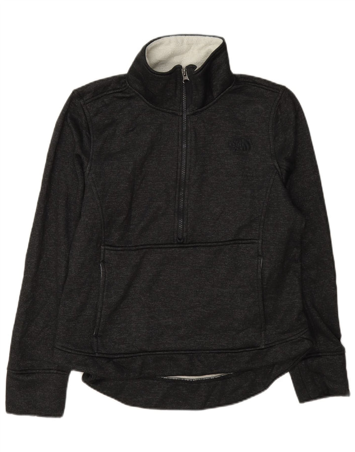 Suéter feminino The North Face com gola e zíper UK 14 cinza médio