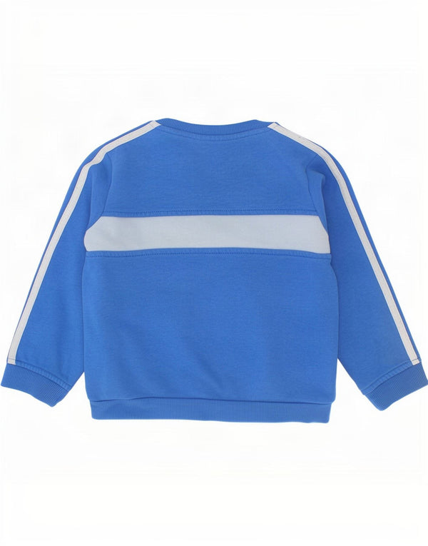 Suéter Adidas Bebê Menino 12-18 Meses Azul Colorblock Algodão