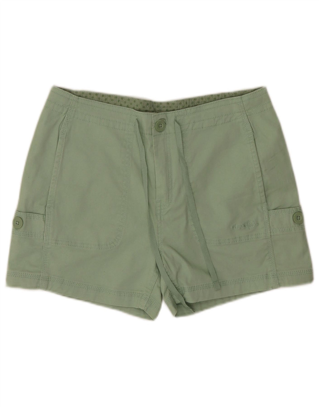 Shorts cargo feminino Weird Fish UK 8 pequeno W32 algodão verde