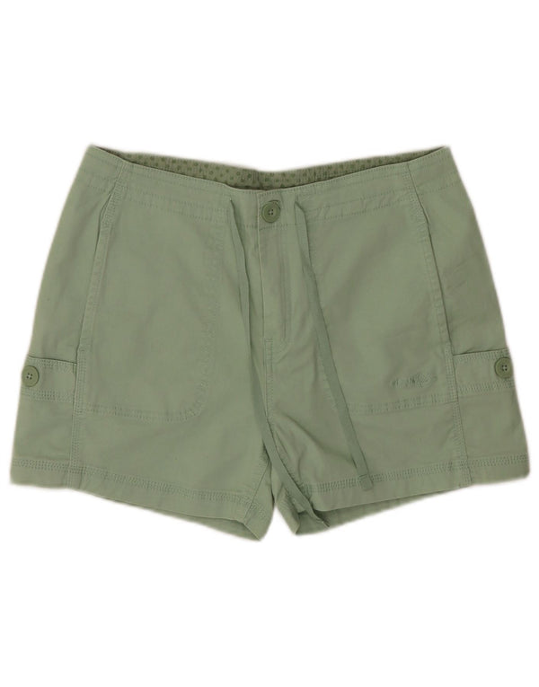 Shorts cargo feminino Weird Fish UK 8 pequeno W32 algodão verde