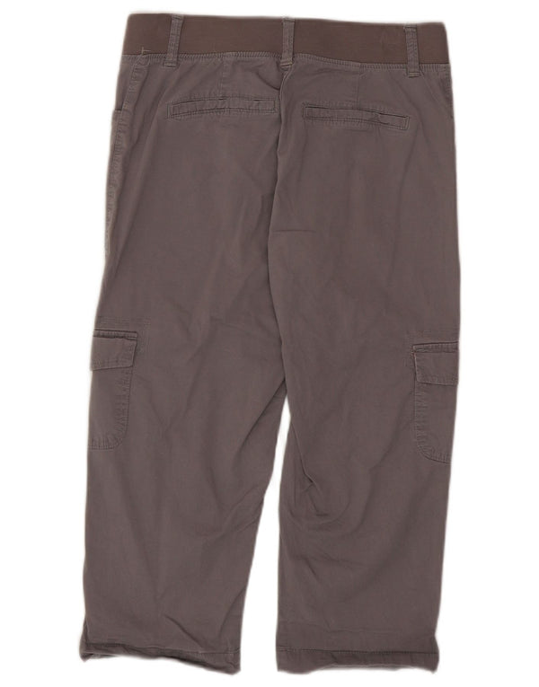 Calça capri cargo feminina Lee com ajuste relaxado EUA 6 médio W28 L20 algodão cinza