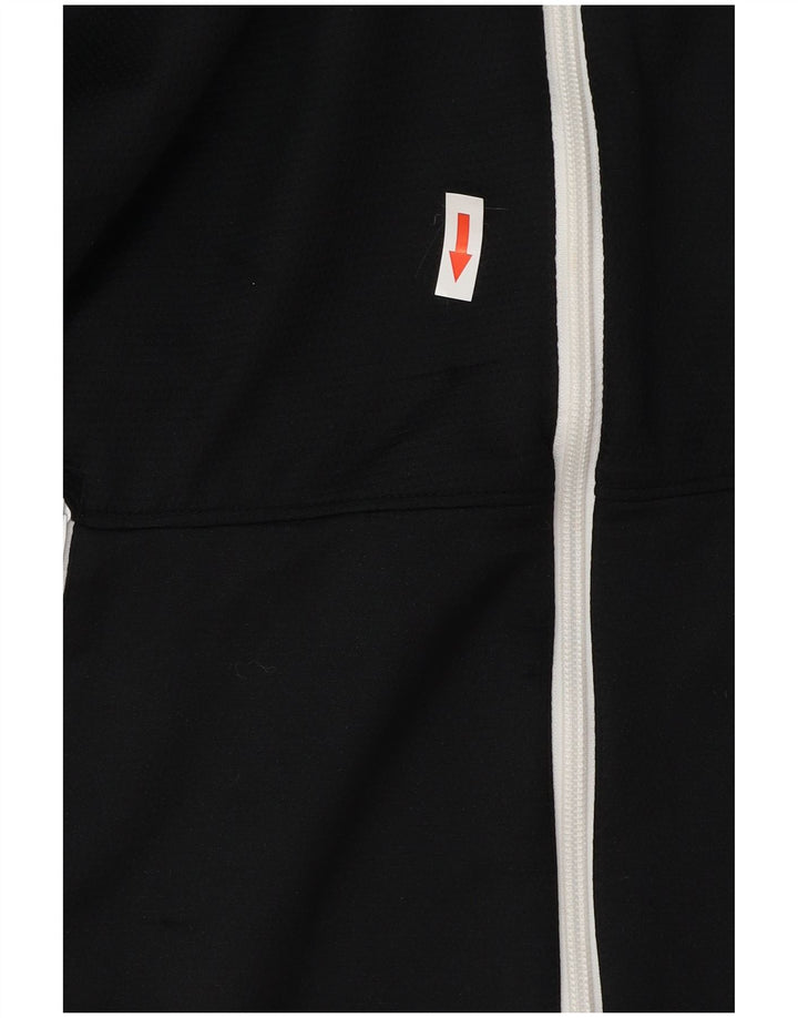 Nike Womens Graphic Tracksuit Top Jacket UK 14 Médio Preto Poliéster